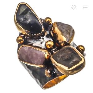 Tourmaline and silver ring